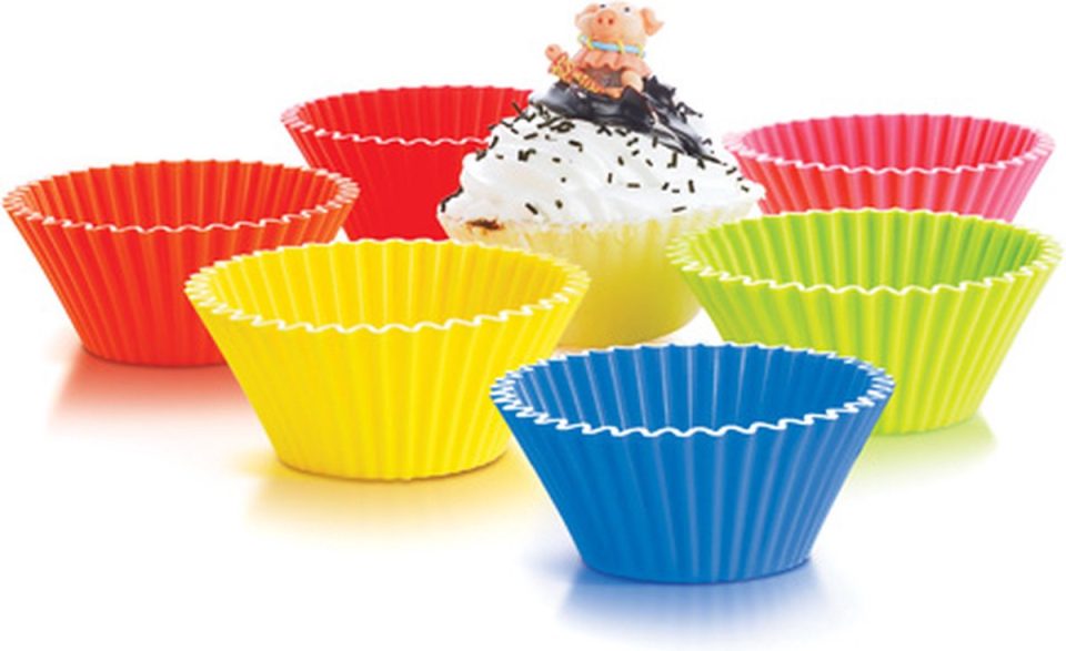 Silicone Zone bakken B&J Muffin cups set van 6 8,5 cm