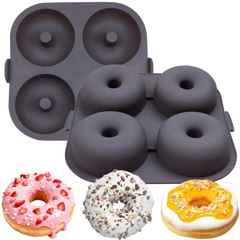 Famanu Siliconen donutvormen voor Air Fryer 1-delige grijs