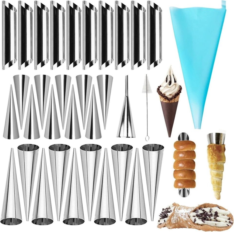 Cyslmuk spuitmondjes 33-delige set RVS rechte voor slagroom inclusief accessoires