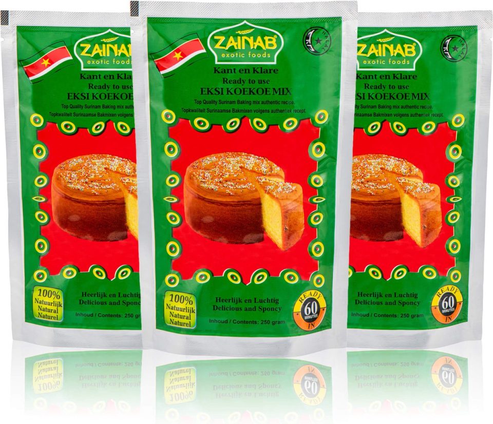 Zainab Eksi Koekoe Mix Surinaamse luchtige eiercake 3 x 250 g