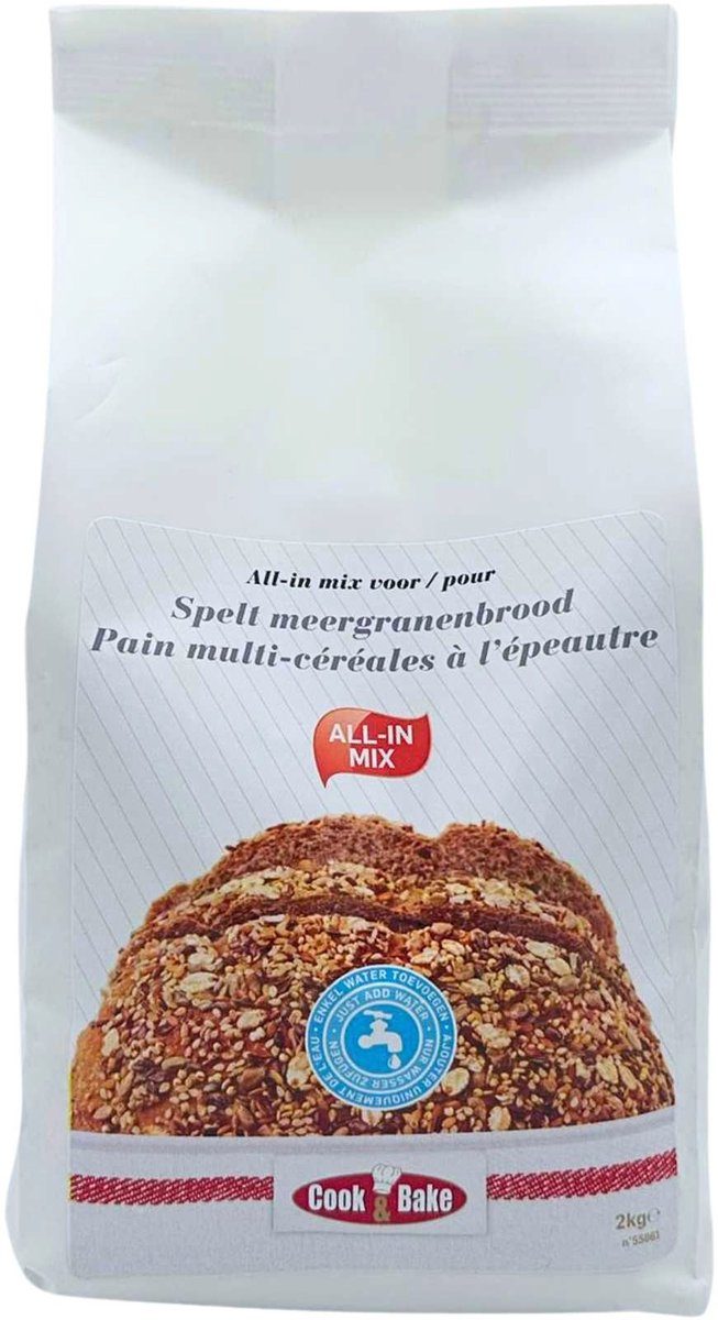 Cook & Bake All-in Broodmix Speltmeergranen Brood 2 kg