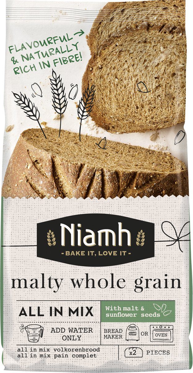 Niamh Malty Whole Grain All-in Broodmix 1 kg