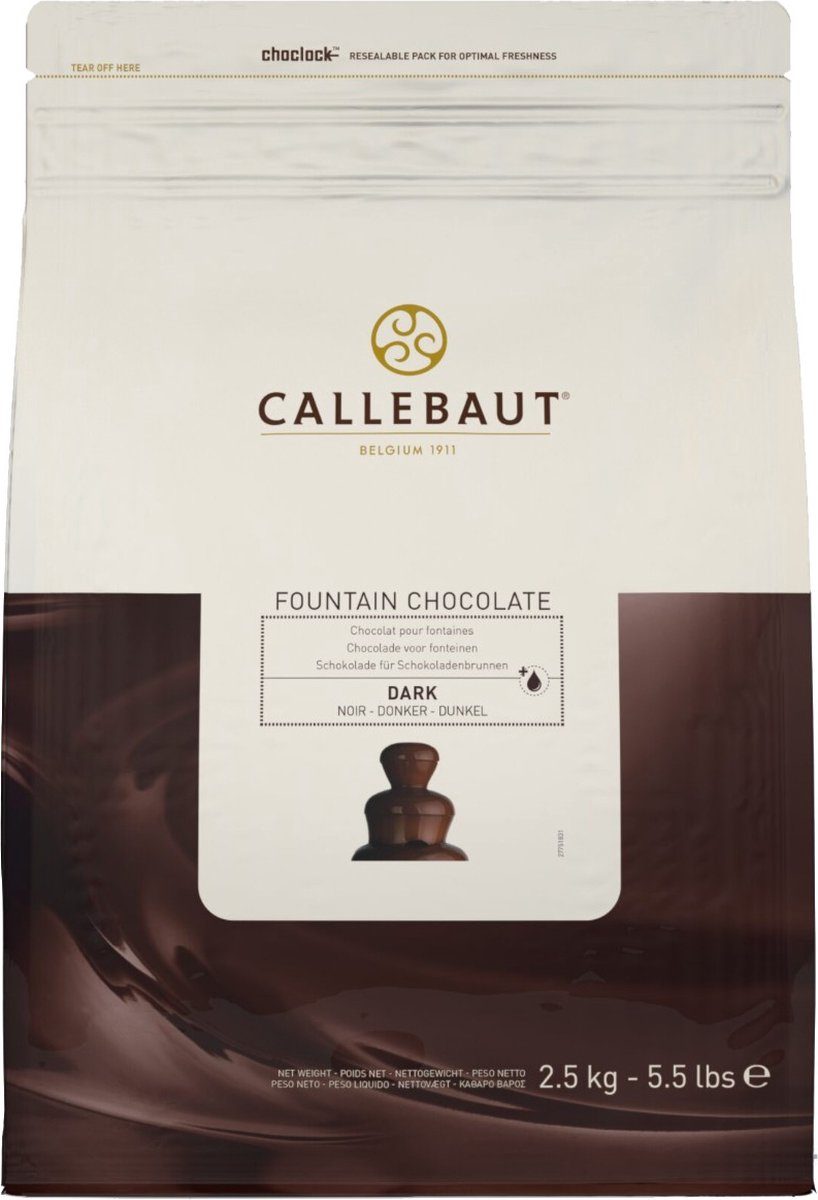 Callebaut Fountain chocolate Dark voor fonteinen 2,5 kg