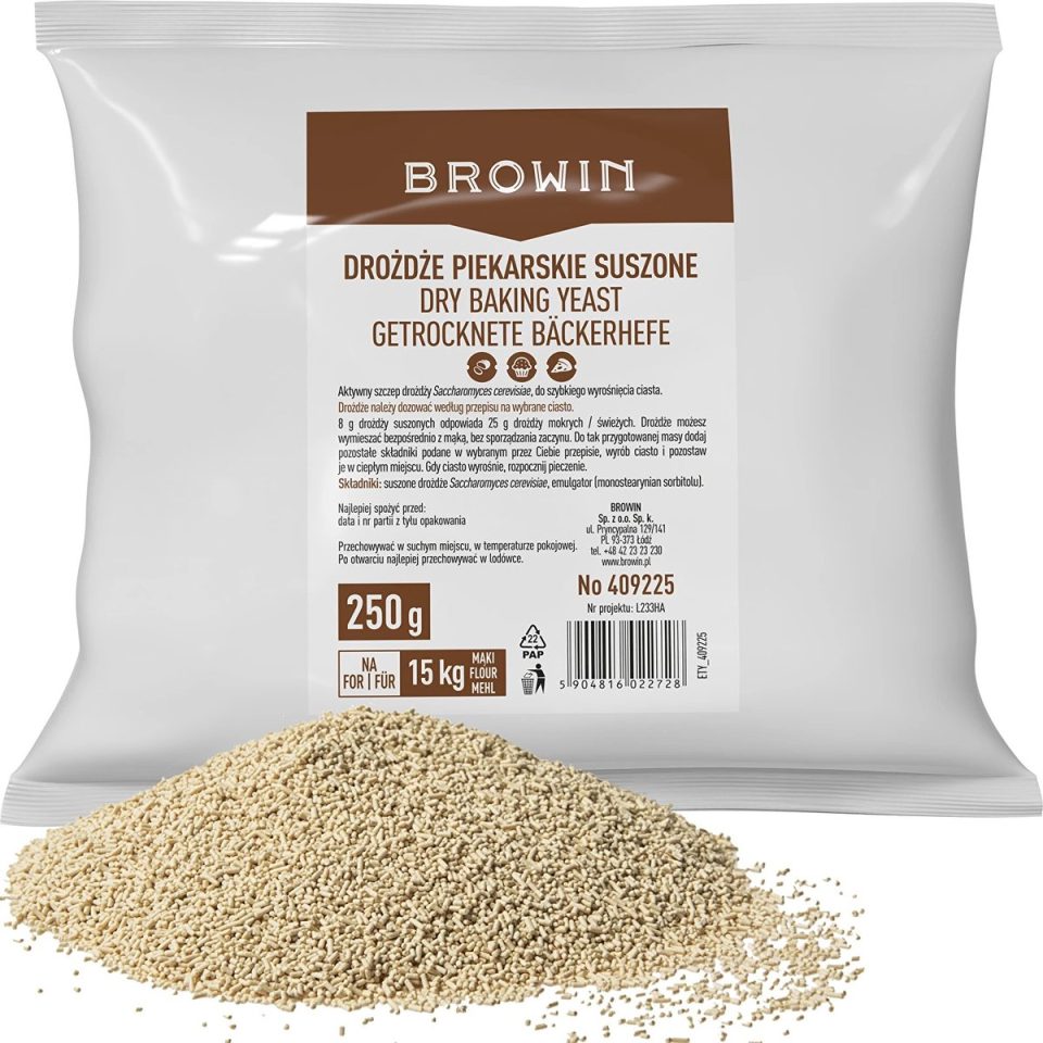 Browin Gedroogde Bakkersgist Saccharomyces Cerevisiae 250 g