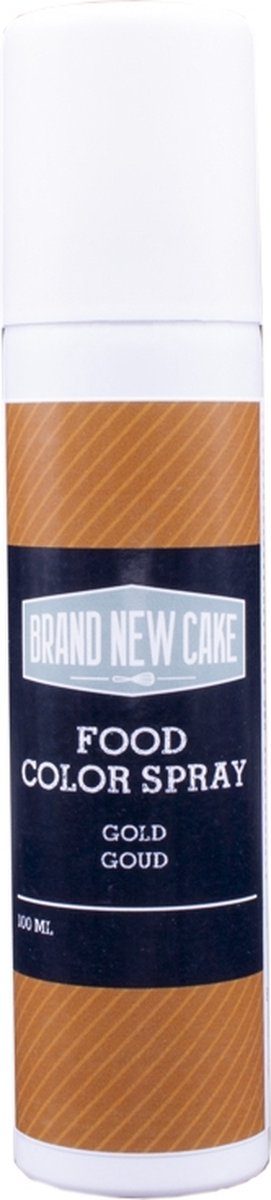Brand New Cake kleurstof Kleurspray Metallic Goud 100 ml
