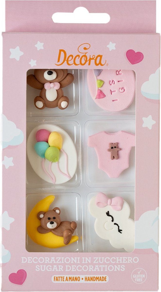 Decora Suikerdecoraties Set/6 Baby Girl
