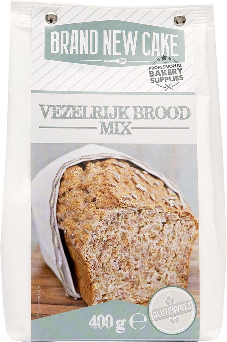 Brand New Cake bakmix Vezelrijk Broodmix Glutenvrij 400 g