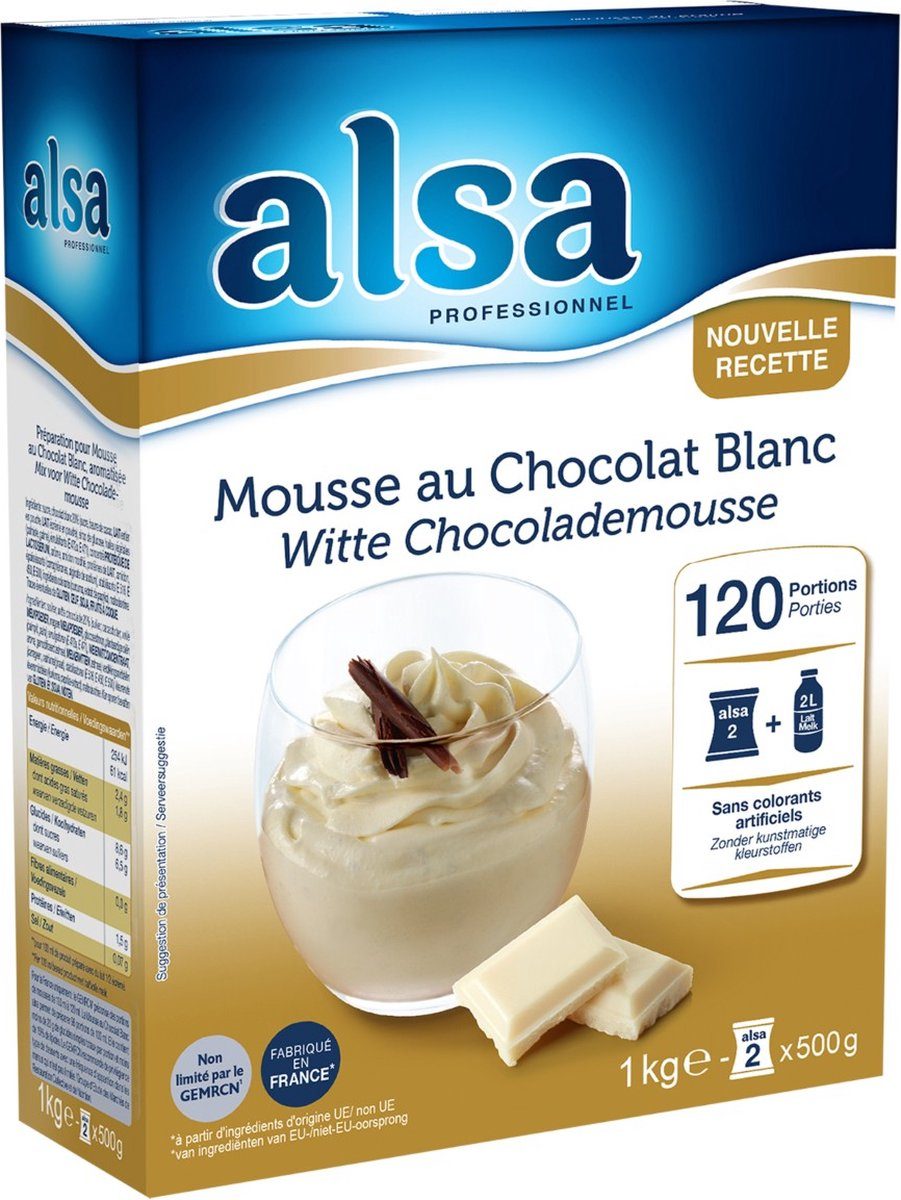 Alsa Witte chocolademousse Pak 1 kg