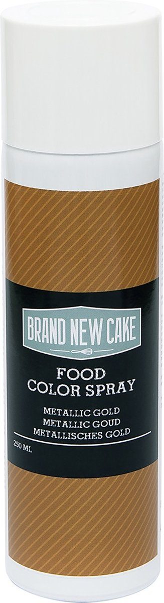 Brand New Cake Kleurspray Metallic Goud 250 ml