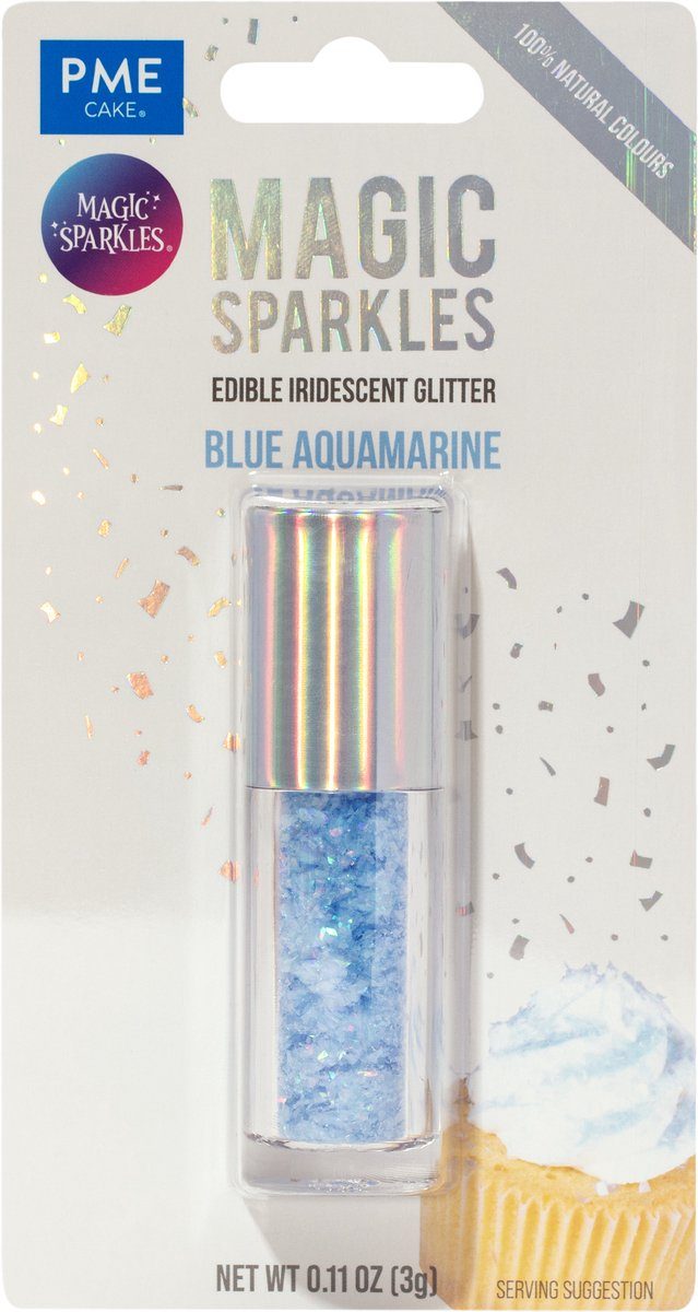 PME Magic Sparkles Edible Glitter Blue Aquamarine () 3 g