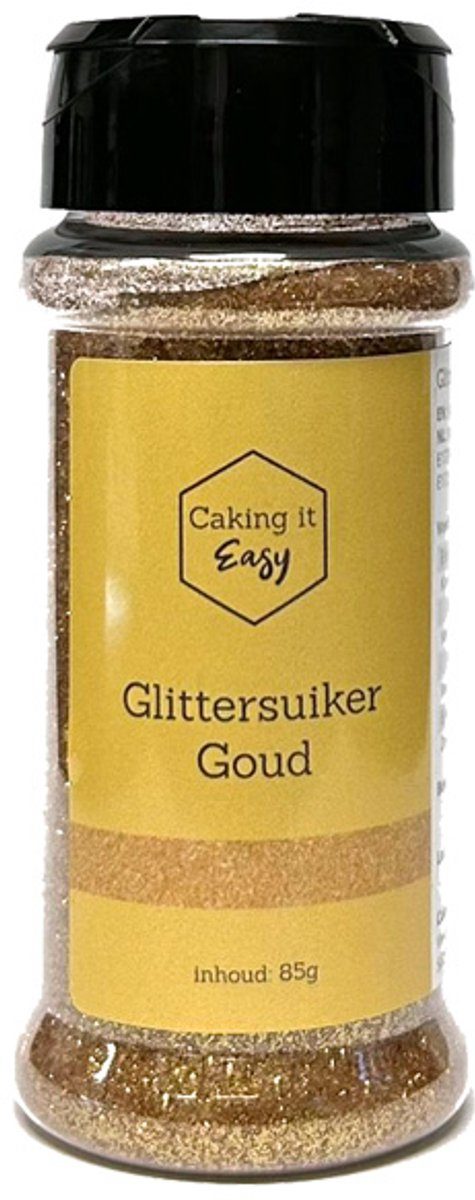 Caking it Easy eetbare glitter Glittersuiker Goud- Suiker 85