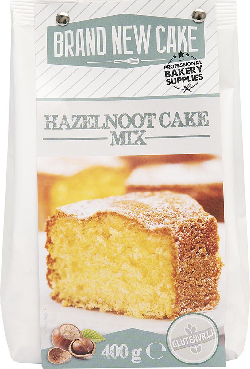 Brand New Cake bakmix Hazelnootcake-mix Glutenvrij 400 g