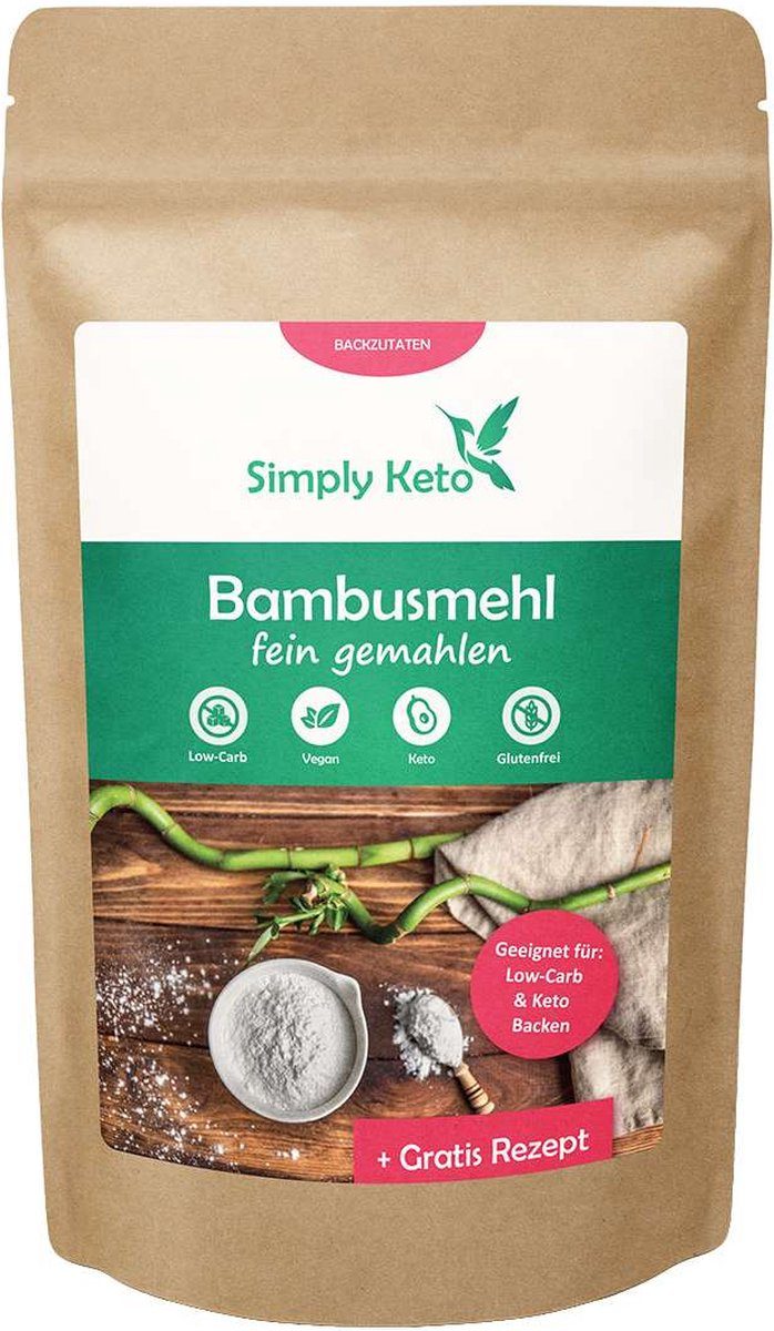 Simply Keto bamboemeel / bamboevezels ontvet koolhydraatarm glutenvrij 300 g