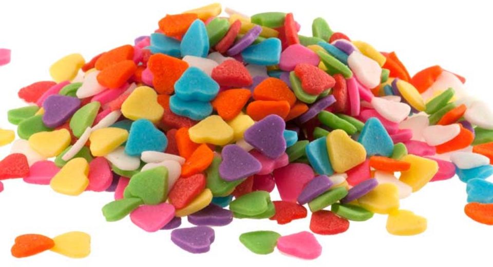 deKora Sprinkle Mix Neon Hartjes 100 g
