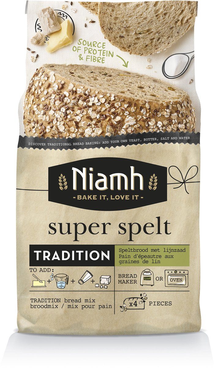 Niamh Super Spelt Tradition Broodmix 2 kg