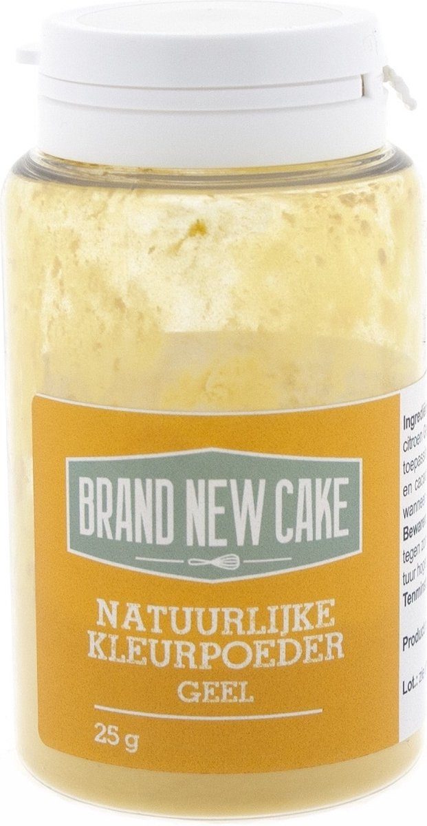 Brand New Cake Natuurlijke Kleurpoeder Geel 25 g