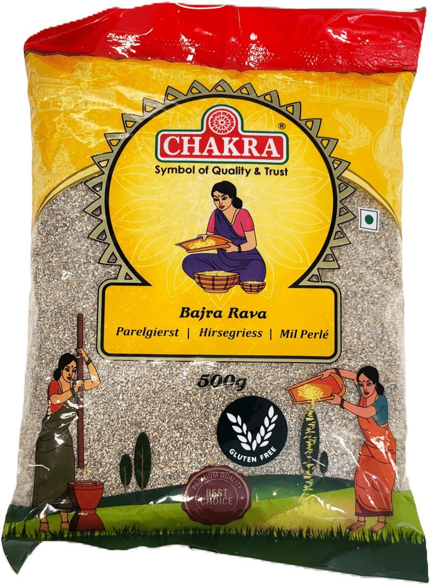 Chakra Bajra Rava Kambu Rava Griesmeel 3 x 500 g