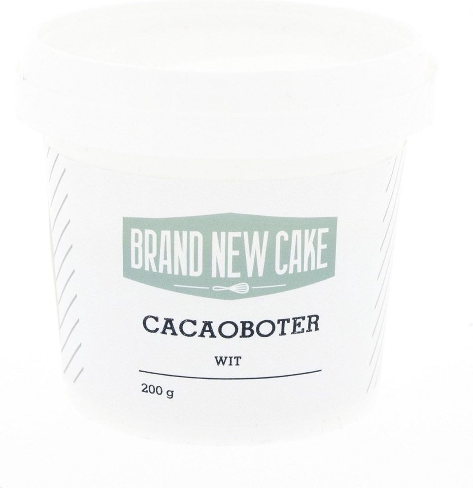 Brand New Cake Cacaoboter Gekleurd Wit 200 g