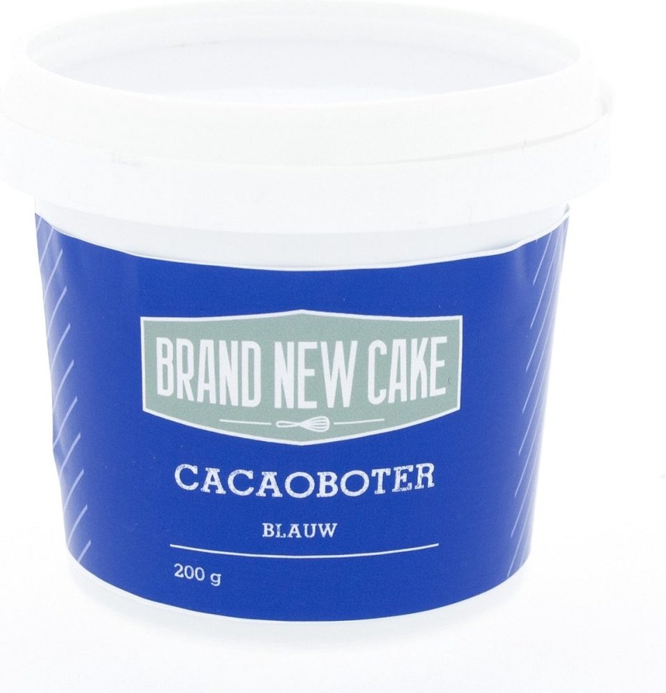 Brand New Cake Cacaoboter Gekleurd Blauw 200 g