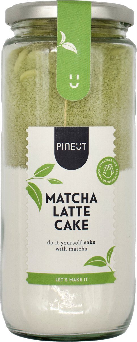 Pineut bakmix Cake Matcha Cake met Witte Chocolade