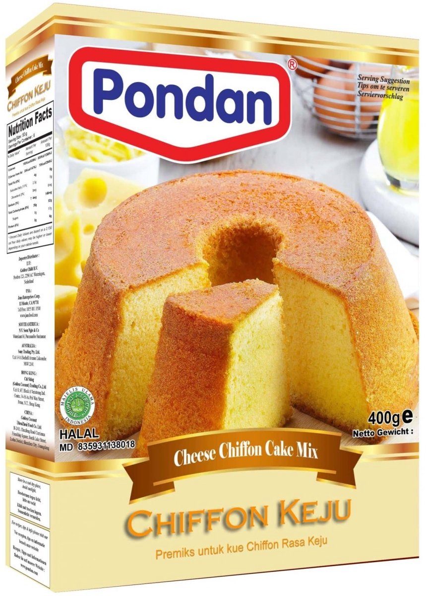 Pondan Cakemix Cheese Chiffon Halal 1 x 400 g