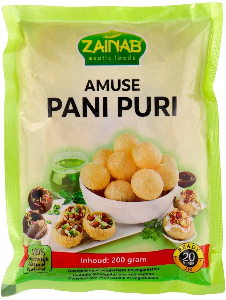 Zainab Pani Puri Indiaase snack-amuse 200 g