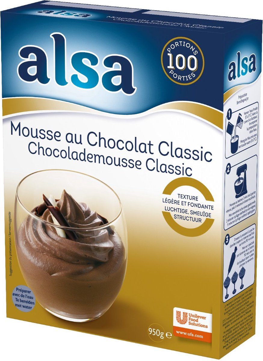 Alsa Chocolademousse classic Pak 950 g