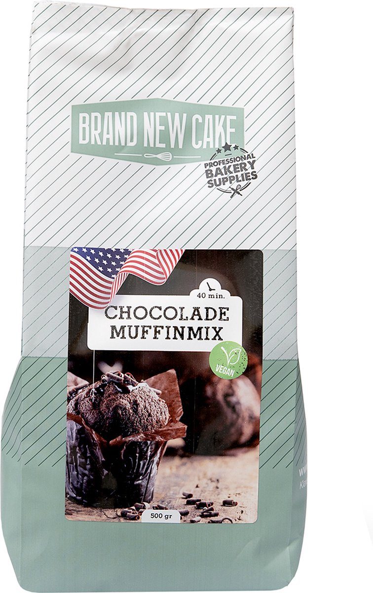 BrandNewCake Mix voor Vegan Chocolade Muffin 500 g