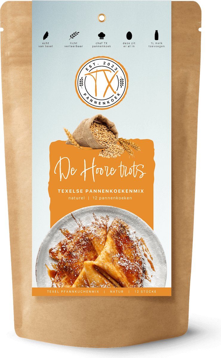 TX Pannenkoek De Hoore trots Texelse pannenkoekenmix 225 g