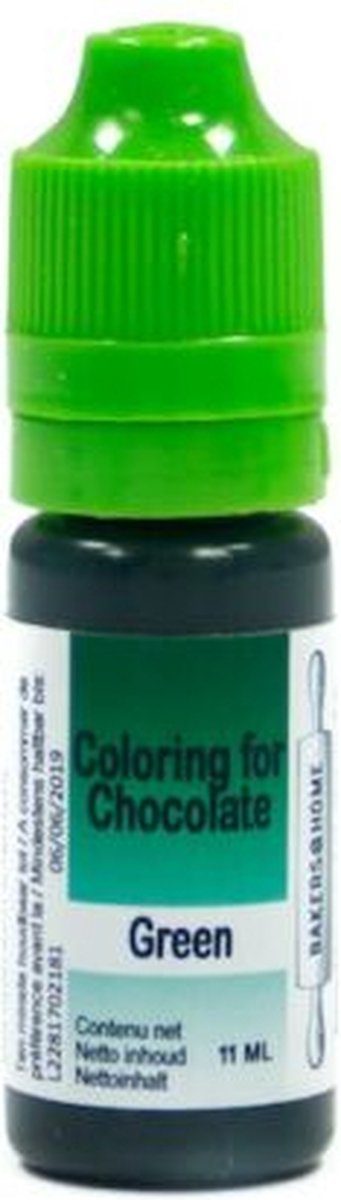 Bakers@home kleurstof voor chocolade groen 11 ml