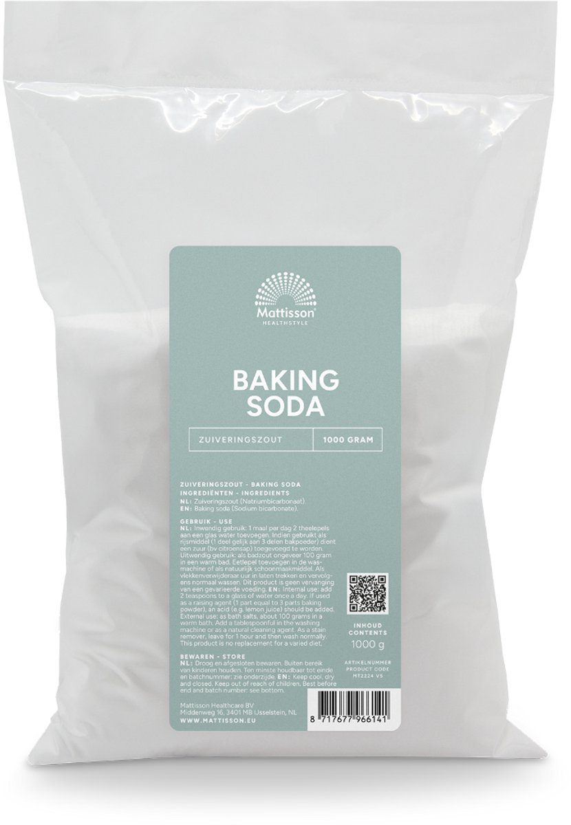 Mattisson Baking Soda Zuiveringszout Natriumbicarbonaat 1 kg