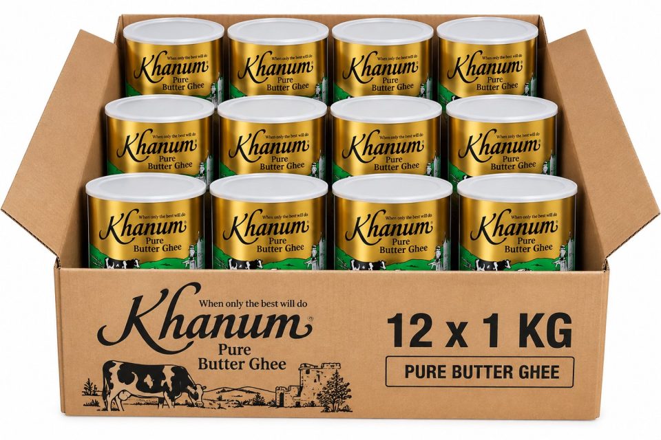 Khanum Ghee Pure Butter Ghee Geklaarde Boter 12 x 1 kg 12 kg