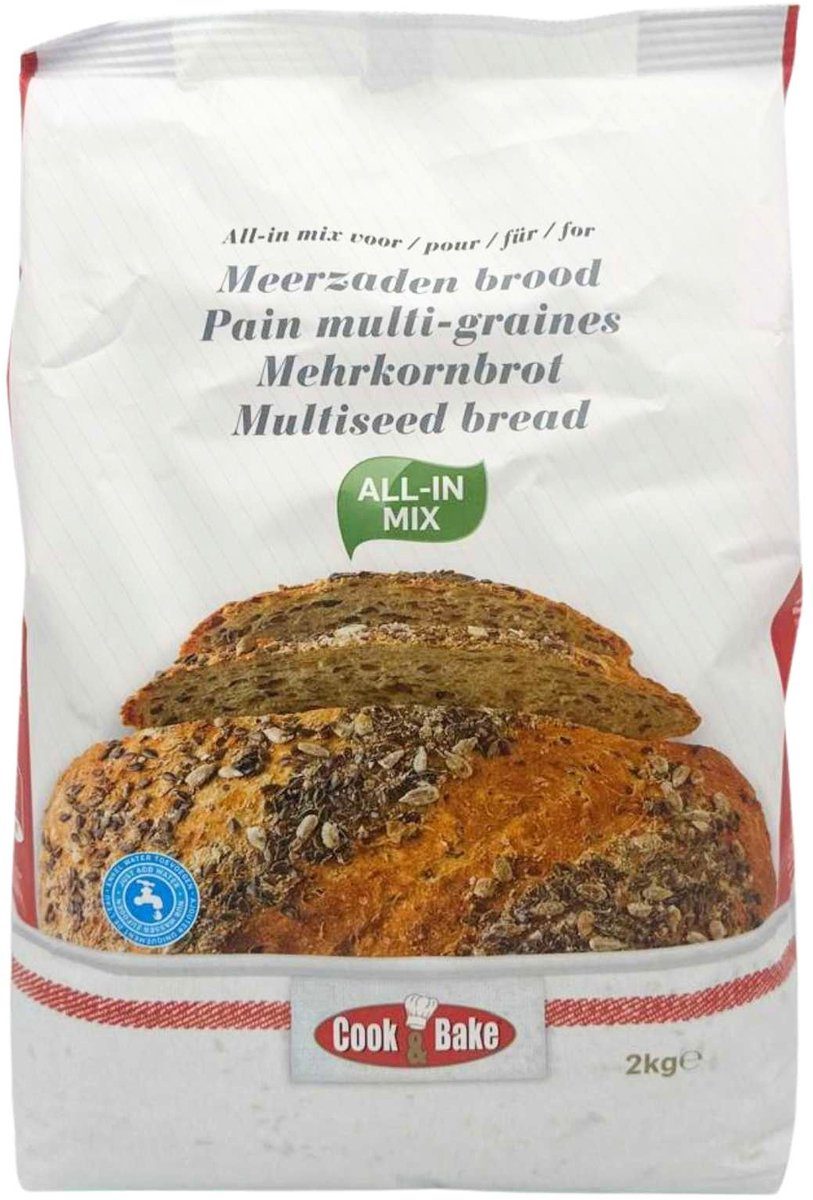 Cook & Bake All-in Broodmix Meerzaden Brood 2 kg