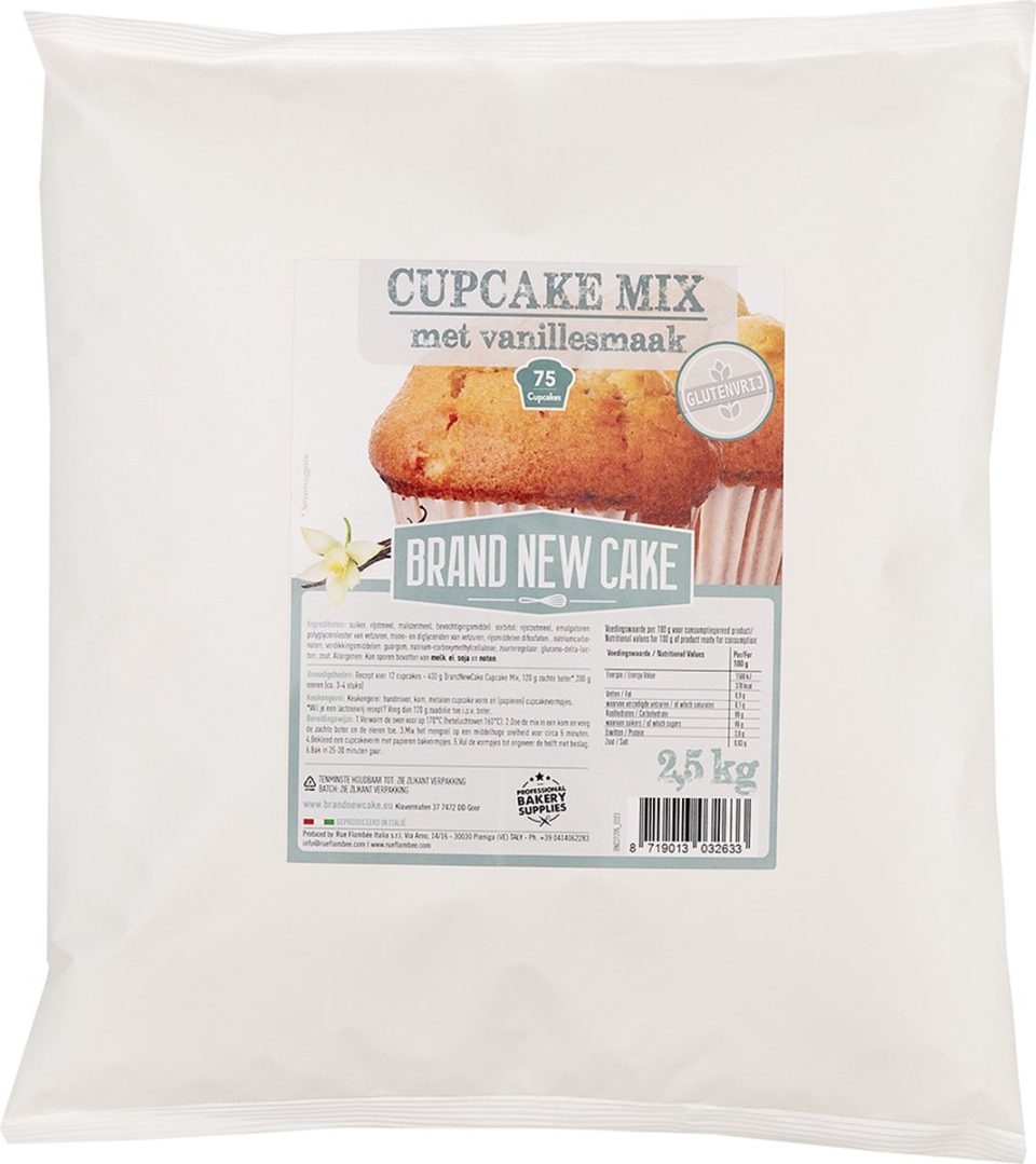 Brand New Cake Cupcake-mix Vanille 2,5 kg