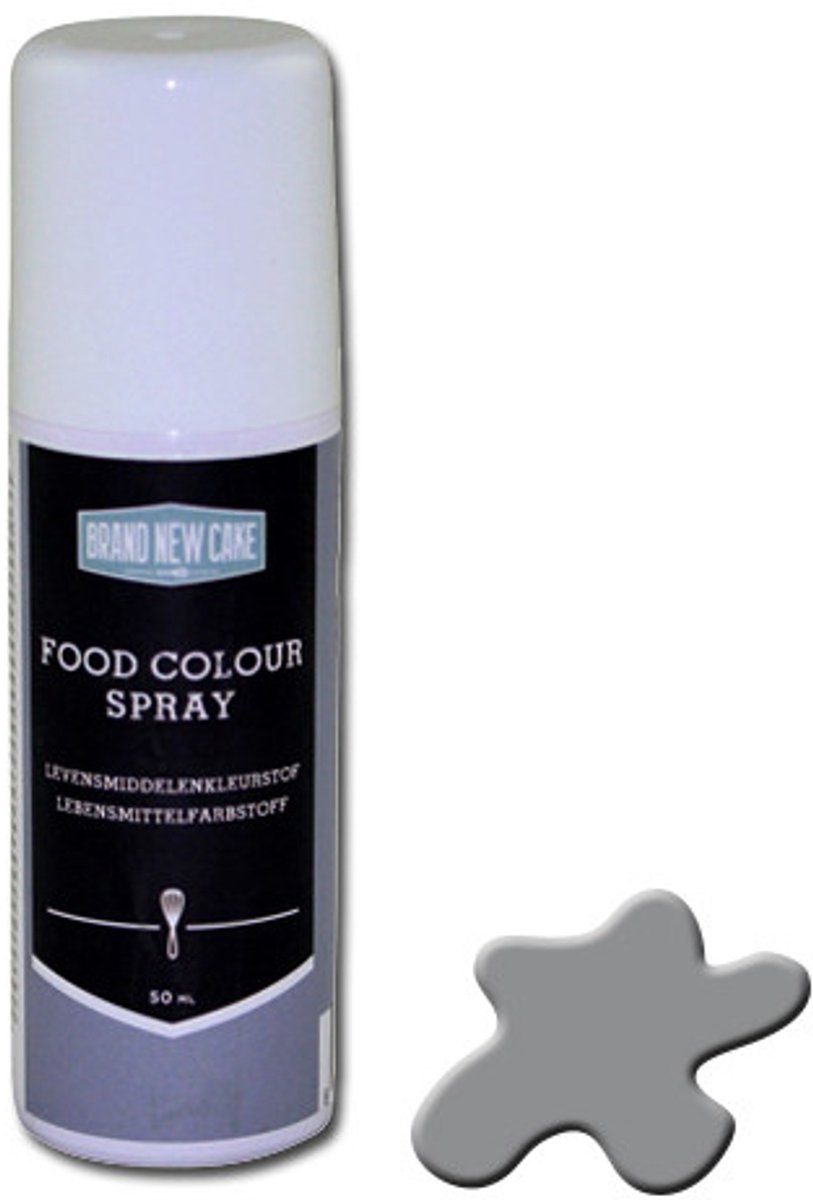Brand New Cake Kleurspray Metallic Zilver 50 ml