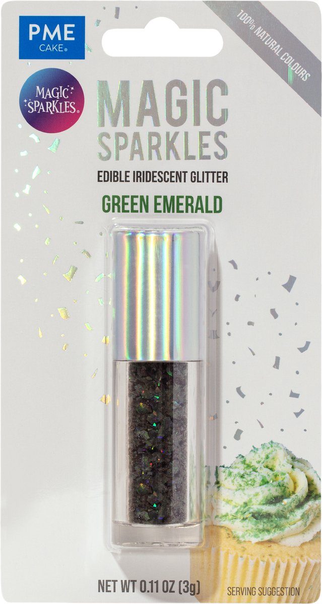 PME Magic Sparkles Edible Glitter Green Emerald () 3 g