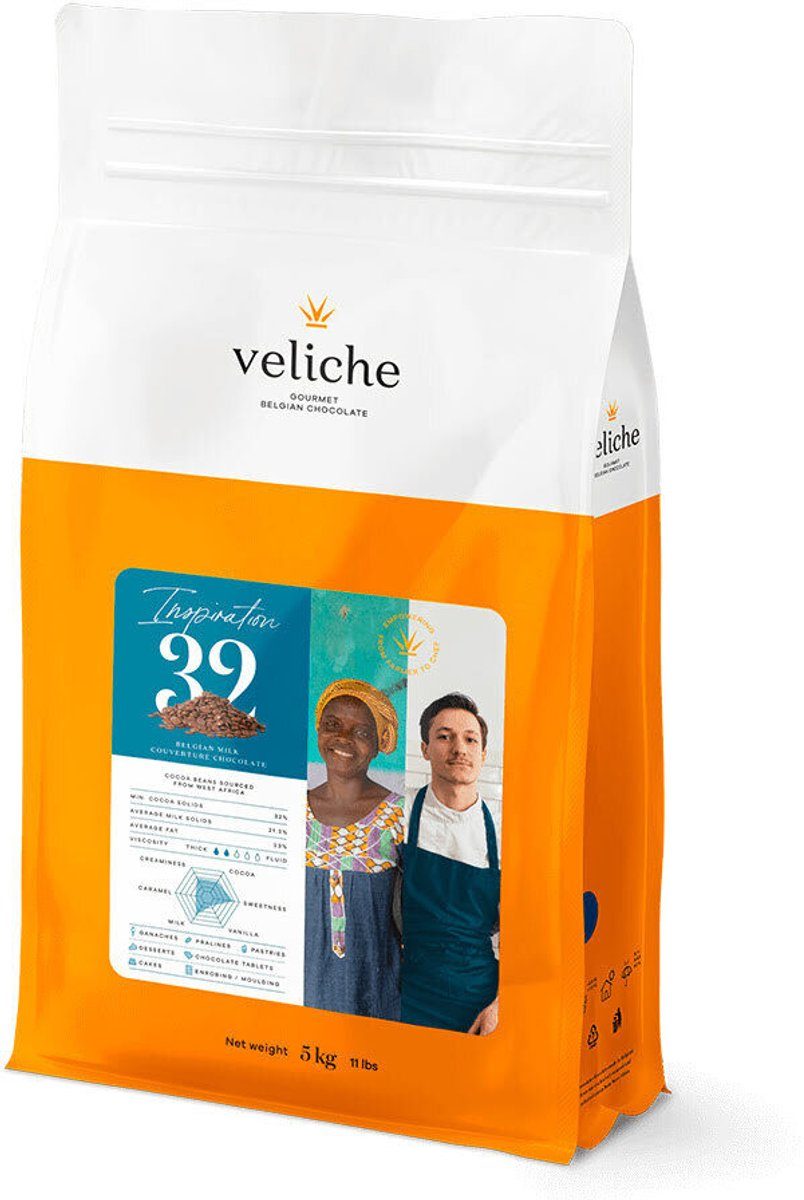 Veliche Melkchocolade druppels Inspiration 32 high quality belgian 10 kg