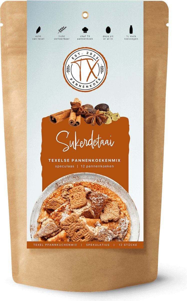 TX Pannenkoek - Sukerdetaai TX Pannenkoek -Sukerdetaai Texelse pannenkoekenmix 450 g