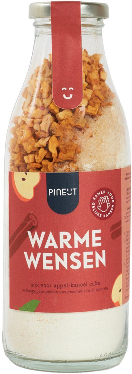 Pineut Appel-Kaneel Cakemix in Fles Warme Wensen