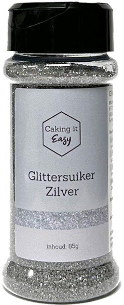 Caking it Easy Glittersuiker Zilver 85 g