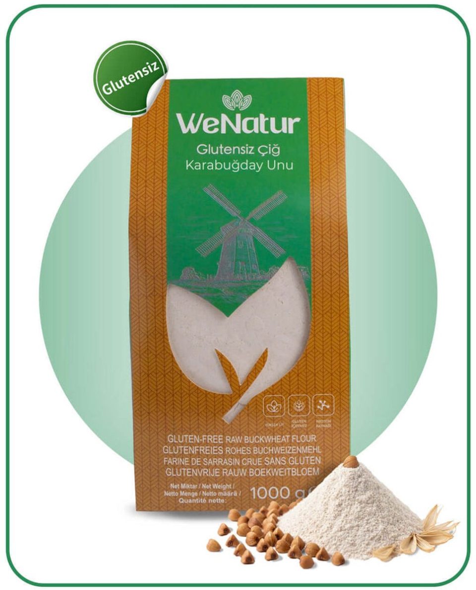WeNatur Glutenvrij Rauw Boekweitmeel (Gretsjka) Natuurlijk & Voedzaam 1 kg