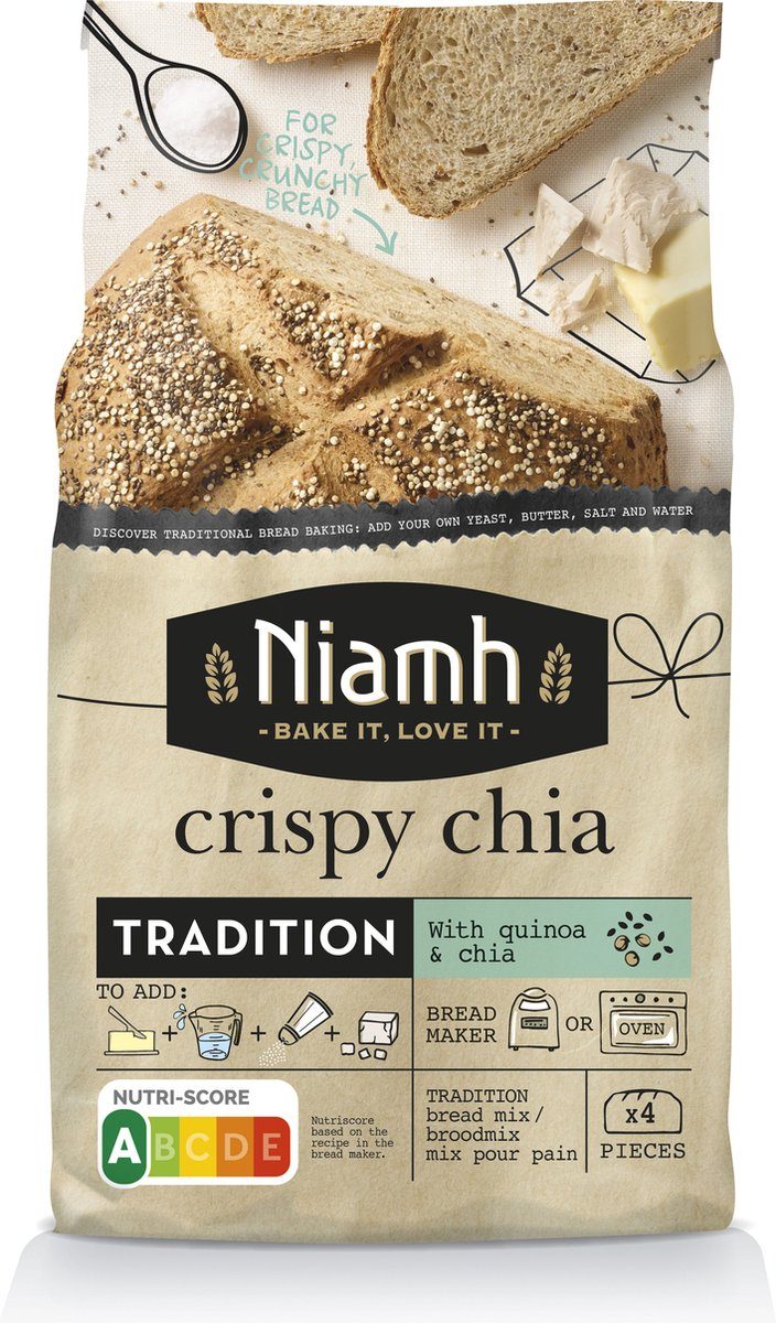 Niamh Crispy Chia Tradition Broodmix 2 kg
