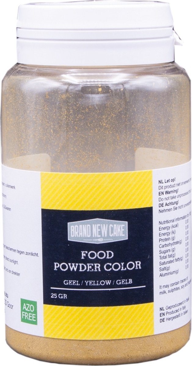 Brand New Cake Kleurpoeder Geel 25 g