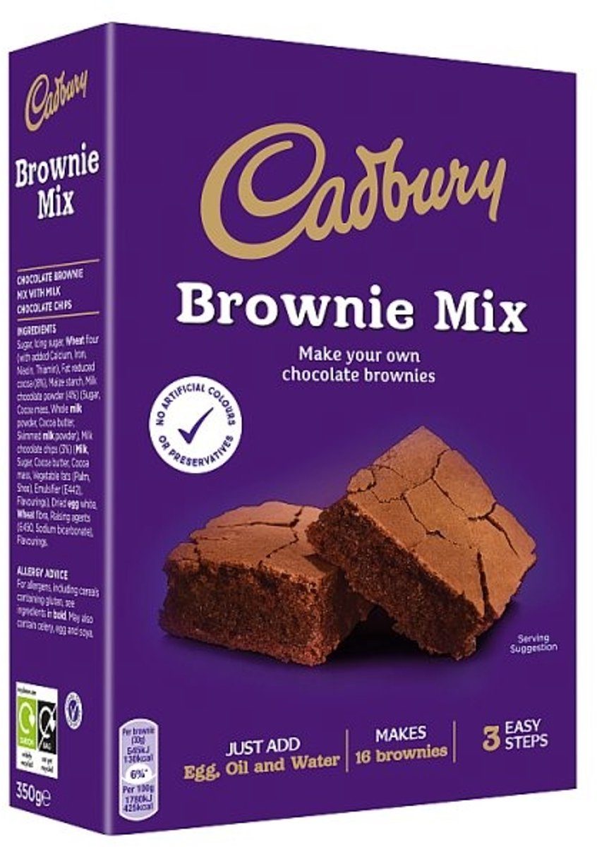 Cadbury Chocolate Brownie Mix Extra Smeuïge Brownies 350 g