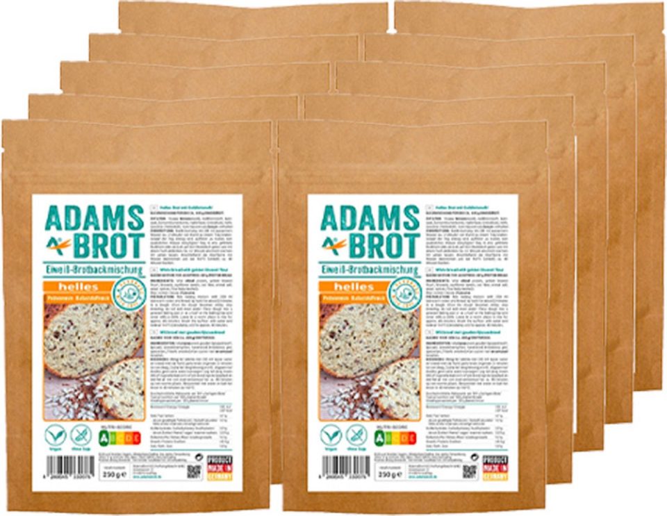 Adam's Brot Adams Brot Broodmix Wit 10 x Adams Brot White (10 stuks)