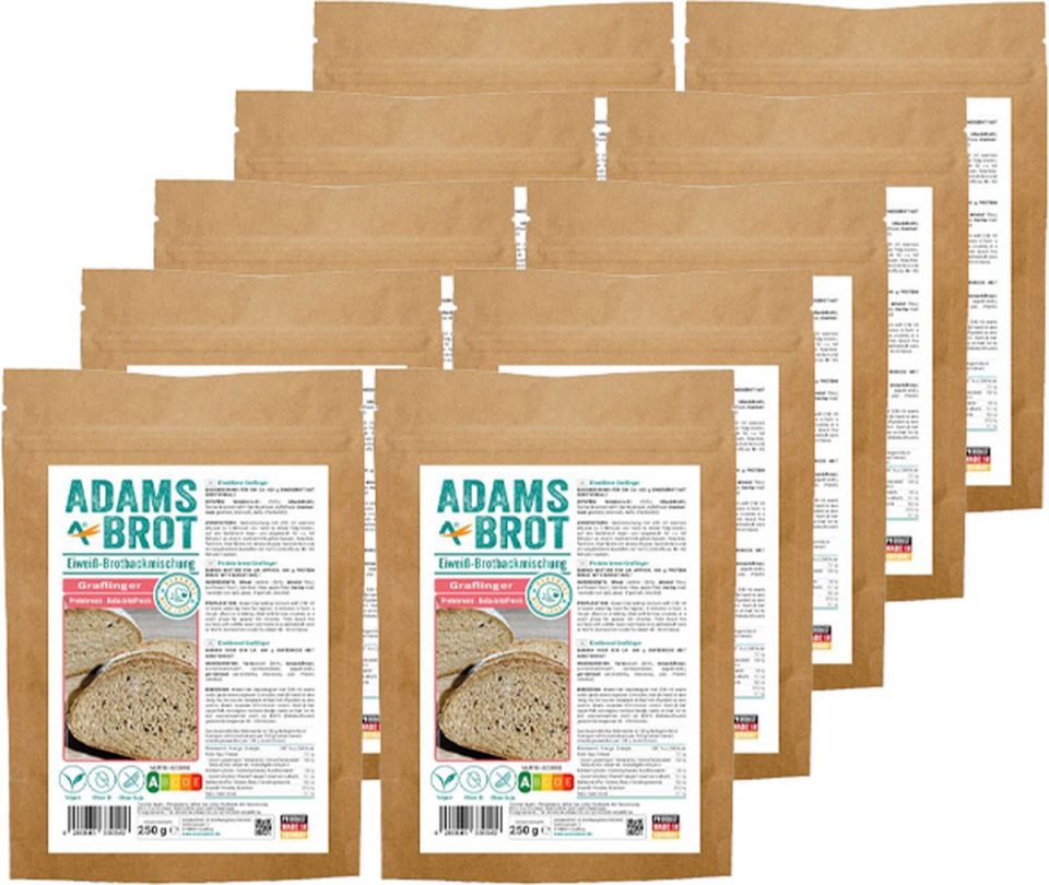 Adam's Brot Adams Brot Broodmix Gerstemout 10 x 250 g (10 stuks)
