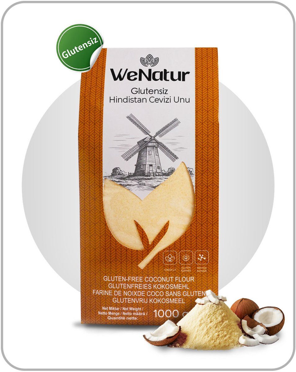 WeNatur Kokosmeel 100% Natuurlijk, Glutenvrij & Vezelrijk