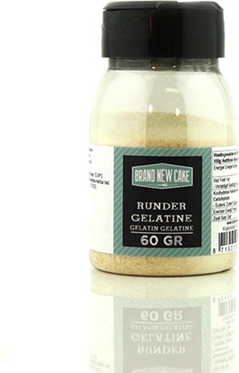 Brand New Cake gelatine Runder Poeder 60 g