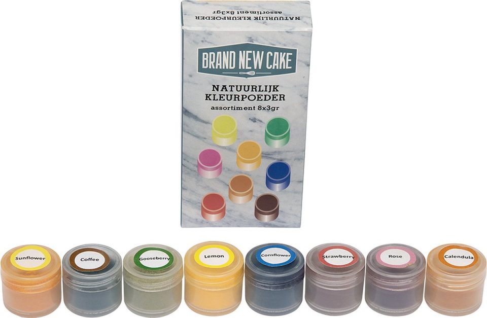 Brand New Cake Natuurlijk Kleurpoeder Assortiment () 8 x 3 g