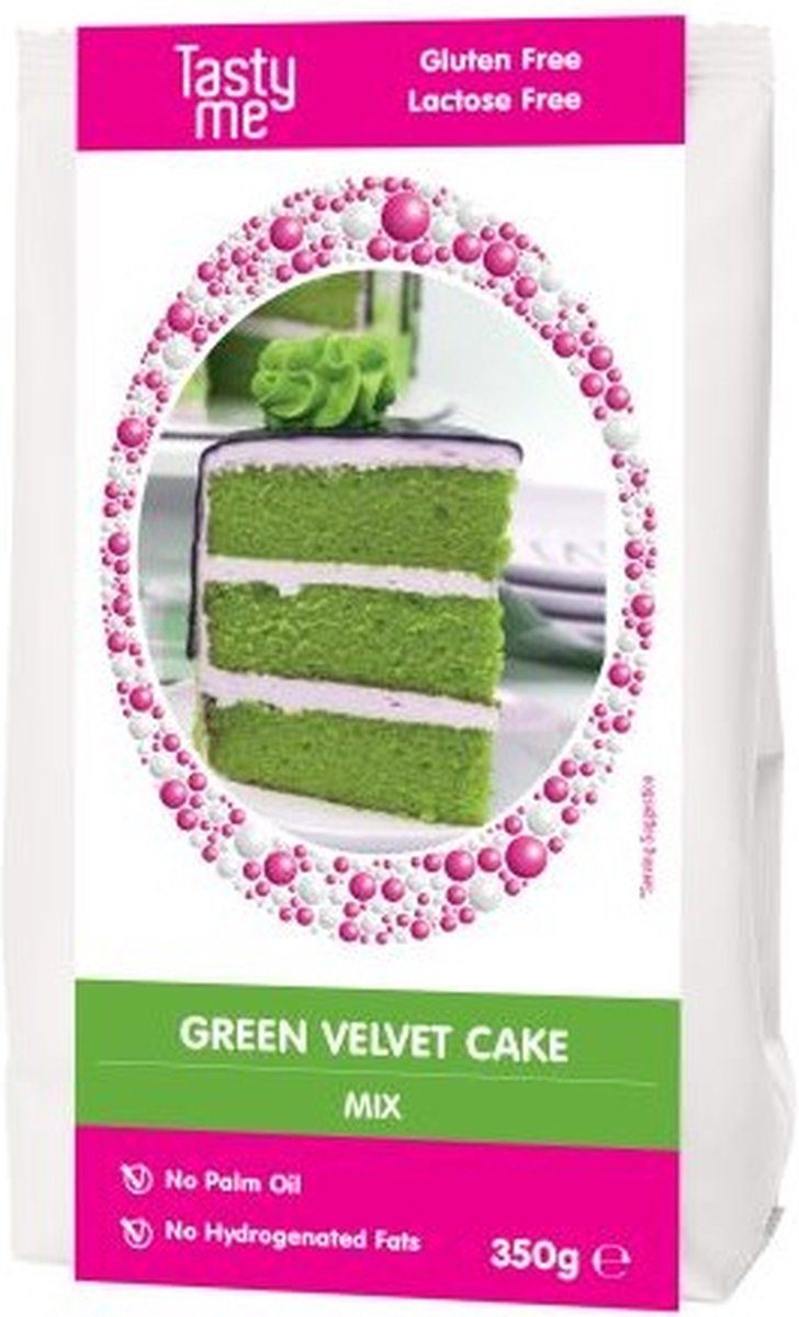 Tasty Me Green velvet cake mix glutenvrij 350 g